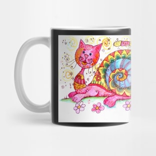 the pink domestic cat Mug